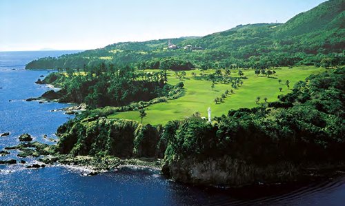 Coastal golf course view from the Japan golf itinerary